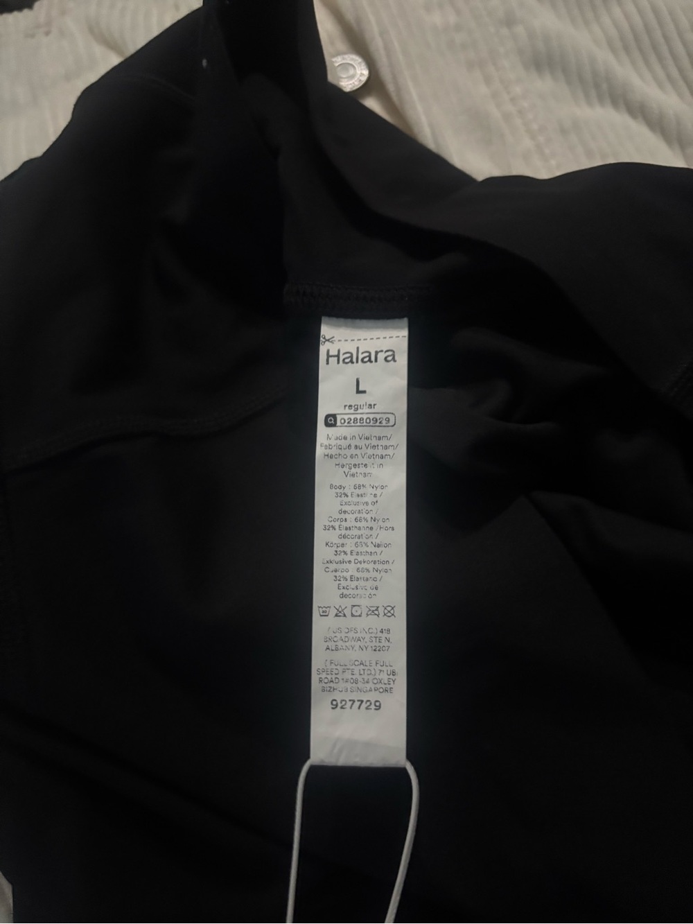 HALARA Black Performance Leggings with Size Tag Large new - Picture 3 of 3